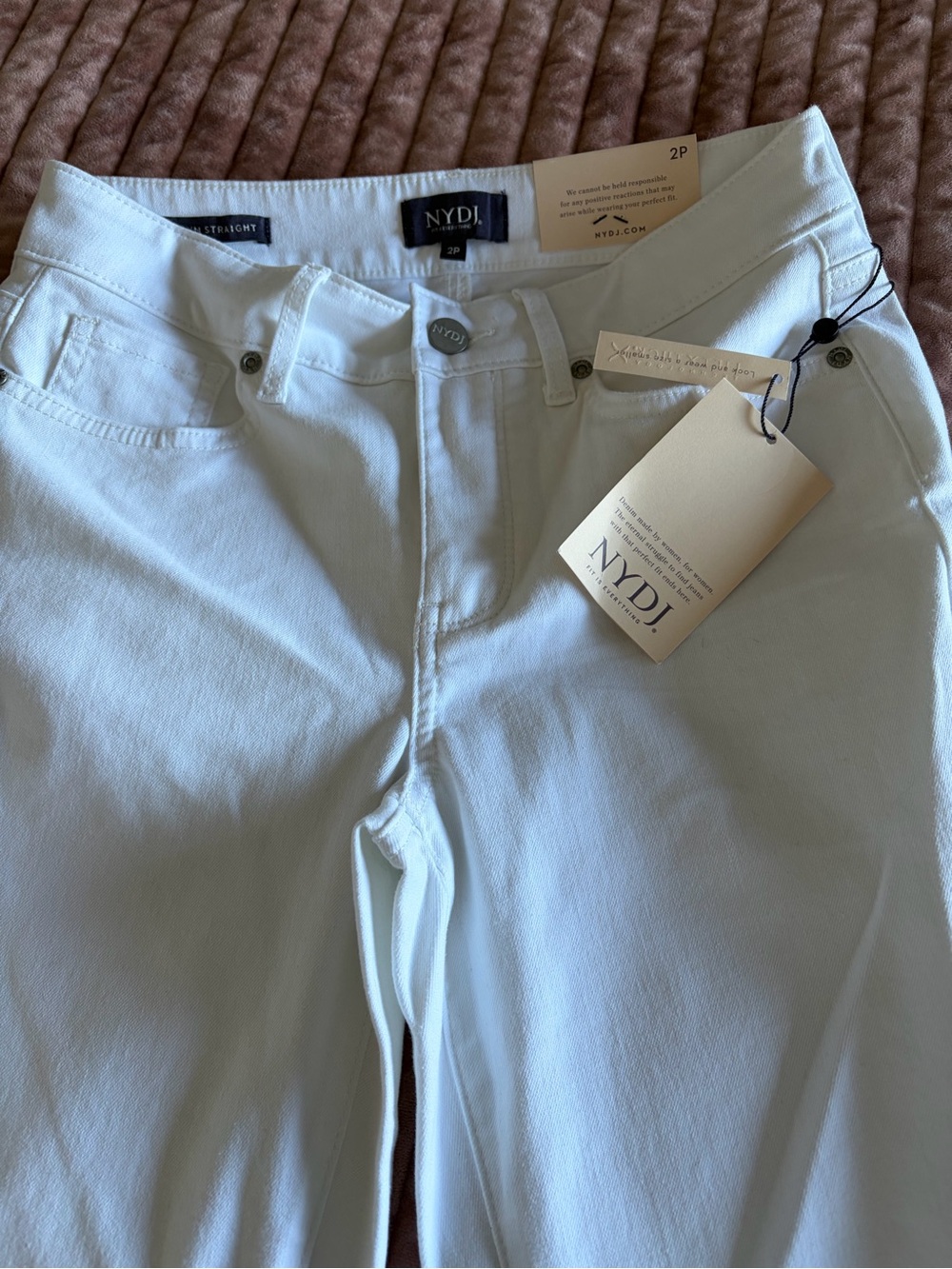 NYDJ White Straight Leg Jeans for Women